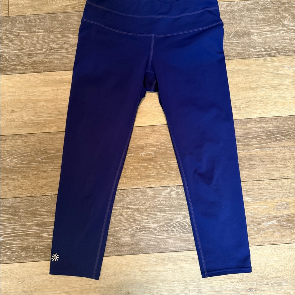 Athleta Blue Performance Leggings Stretch Fit